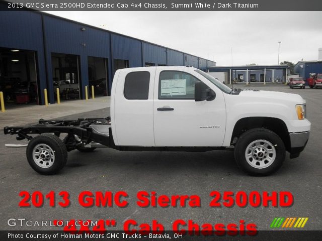 2013 GMC Sierra 2500HD Extended Cab 4x4 Chassis in Summit White