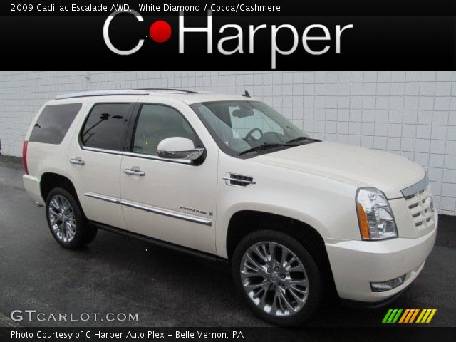 2009 Cadillac Escalade AWD in White Diamond