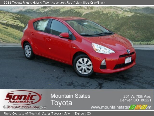 2012 Toyota Prius c Hybrid Two in Absolutely Red