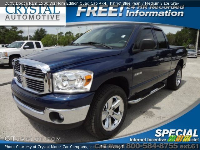 2008 Dodge Ram 1500 Big Horn Edition Quad Cab 4x4 in Patriot Blue Pearl