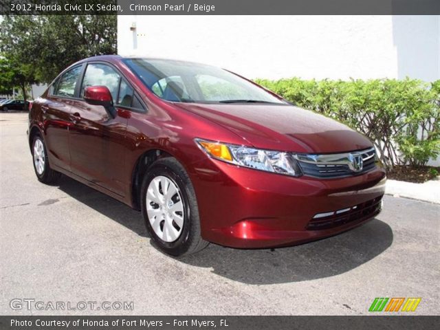2012 Honda Civic LX Sedan in Crimson Pearl