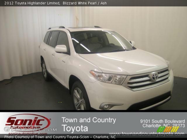 2012 Toyota Highlander Limited in Blizzard White Pearl