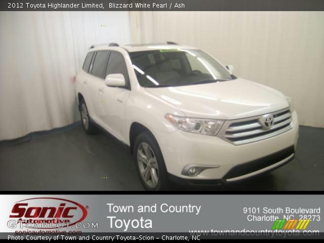 2012 Toyota Highlander Limited in Blizzard White Pearl