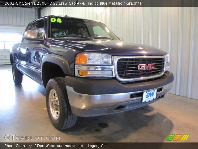 2002 GMC Sierra 2500HD SL Crew Cab 4x4 in Indigo Blue Metallic