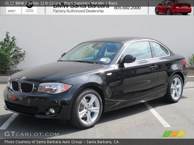 2012 BMW 1 Series 128i Coupe in Black Sapphire Metallic