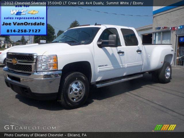 2012 Chevrolet Silverado 3500HD LT Crew Cab 4x4 Dually in Summit White