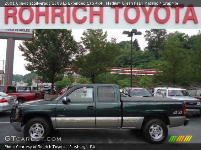 2001 Chevrolet Silverado 1500 LS Extended Cab 4x4 in Medium Green Pearl Metallic