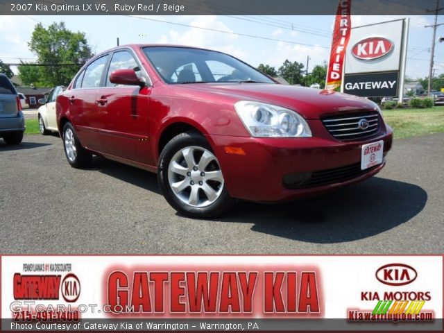 2007 Kia Optima LX V6 in Ruby Red