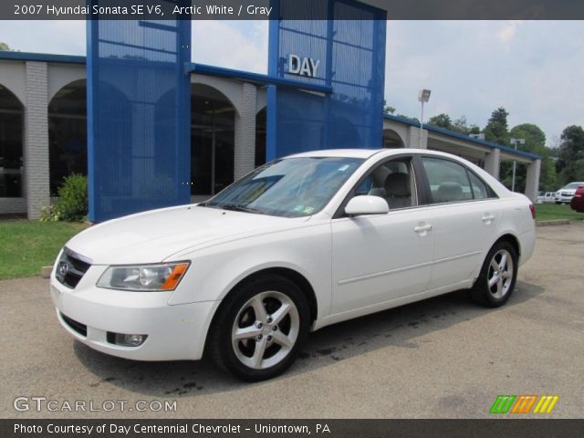 2007 Hyundai Sonata SE V6 in Arctic White