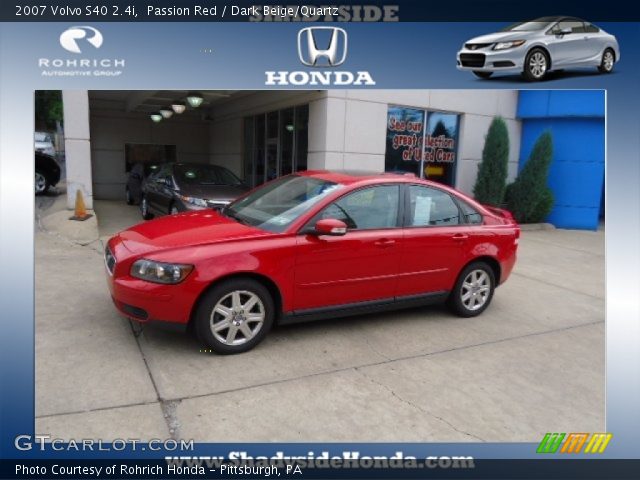 2007 Volvo S40 2.4i in Passion Red