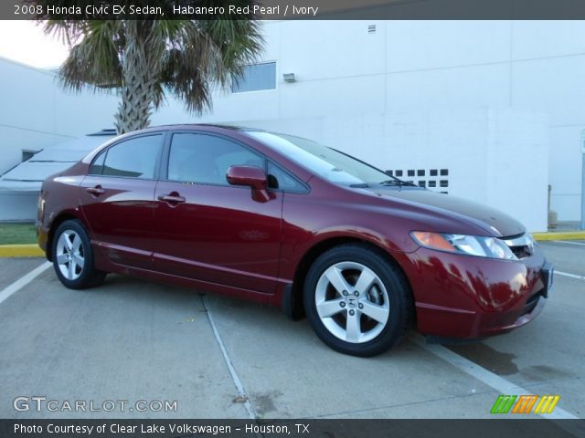 2008 Honda Civic EX Sedan in Habanero Red Pearl