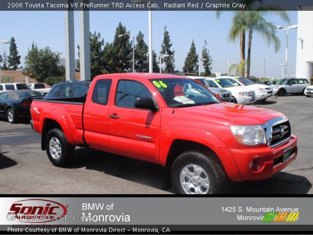 2006 Toyota Tacoma V6 PreRunner TRD Access Cab in Radiant Red