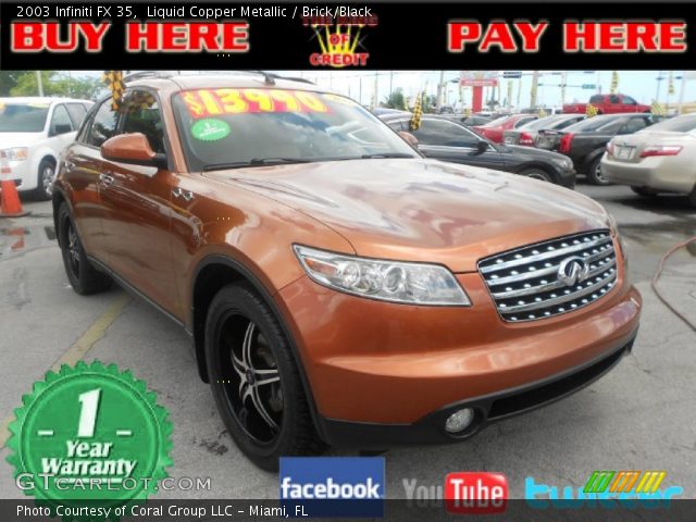 2003 Infiniti FX 35 in Liquid Copper Metallic