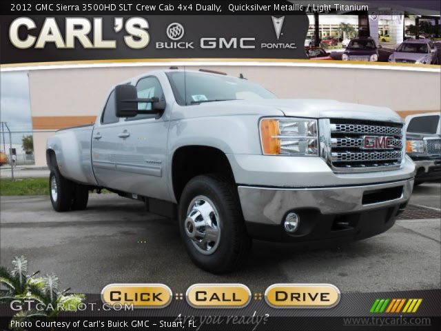 2012 GMC Sierra 3500HD SLT Crew Cab 4x4 Dually in Quicksilver Metallic