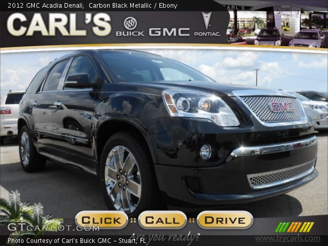 2012 GMC Acadia Denali in Carbon Black Metallic