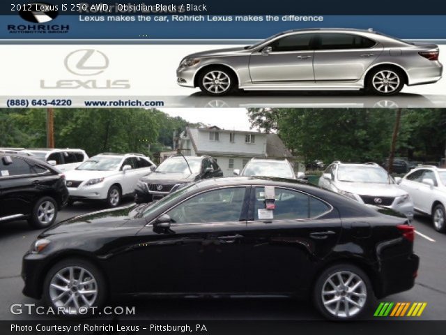 2012 Lexus IS 250 AWD in Obsidian Black