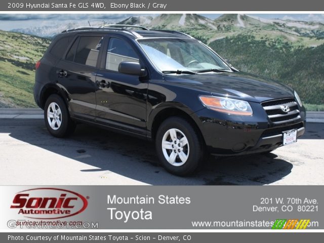 2009 Hyundai Santa Fe GLS 4WD in Ebony Black