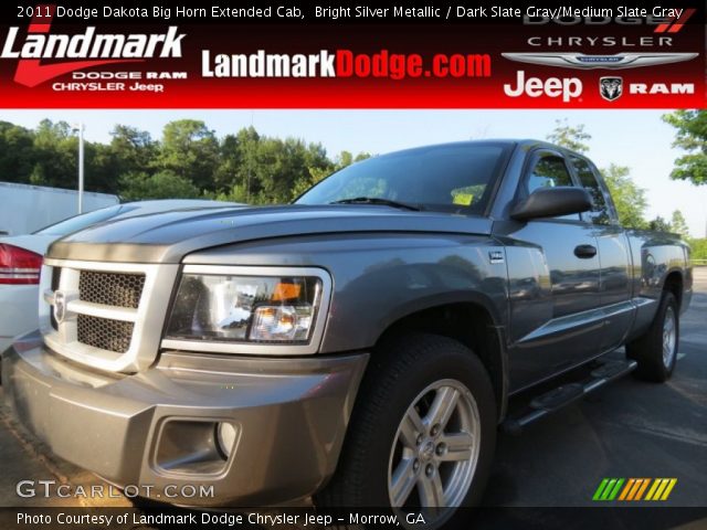 2011 Dodge Dakota Big Horn Extended Cab in Bright Silver Metallic