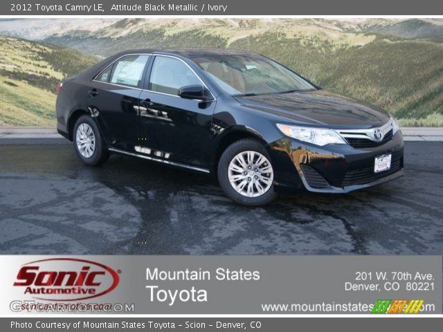 2012 Toyota Camry LE in Attitude Black Metallic