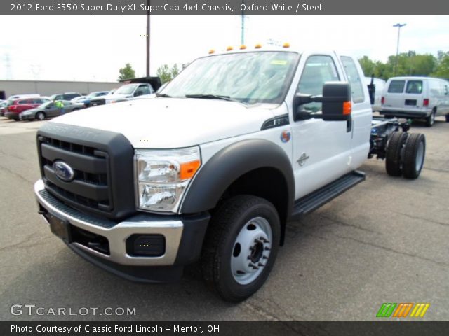 2012 Ford F550 Super Duty XL SuperCab 4x4 Chassis in Oxford White