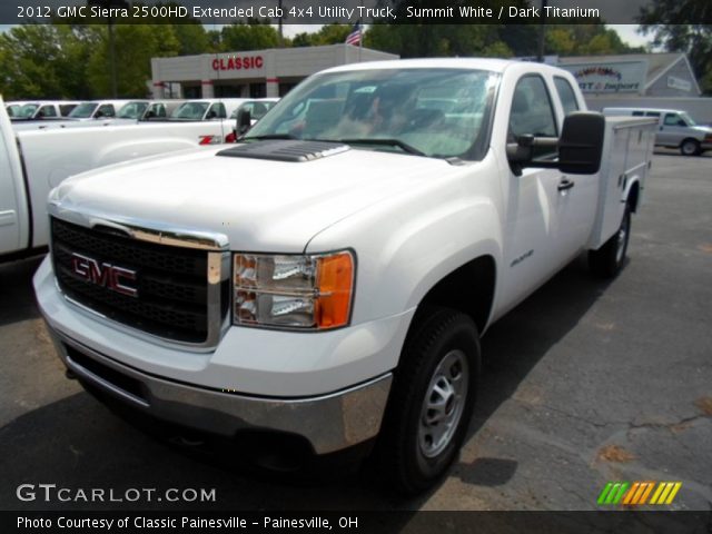 2012 GMC Sierra 2500HD Extended Cab 4x4 Utility Truck in Summit White