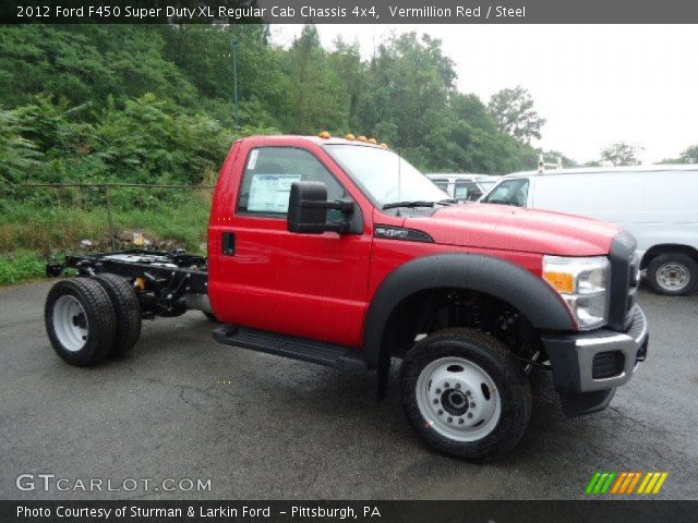 2012 Ford F450 Super Duty XL Regular Cab Chassis 4x4 in Vermillion Red
