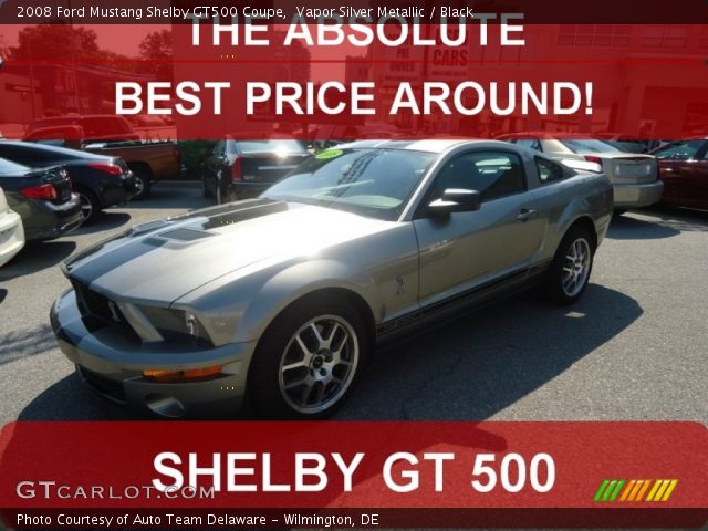 2008 Ford Mustang Shelby GT500 Coupe in Vapor Silver Metallic