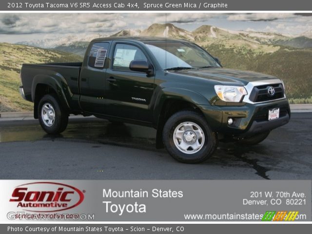 2012 Toyota Tacoma V6 SR5 Access Cab 4x4 in Spruce Green Mica