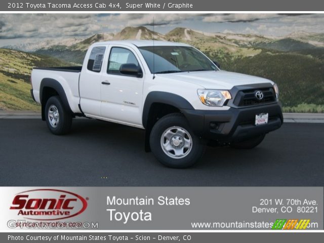 2012 Toyota Tacoma Access Cab 4x4 in Super White