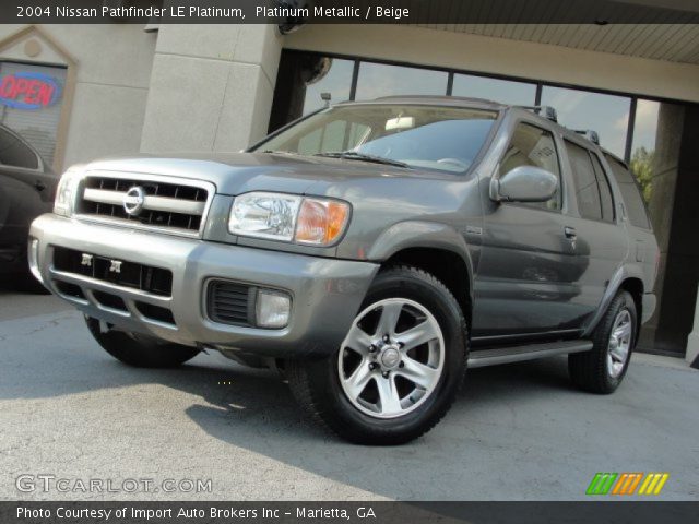 2004 Nissan Pathfinder LE Platinum in Platinum Metallic