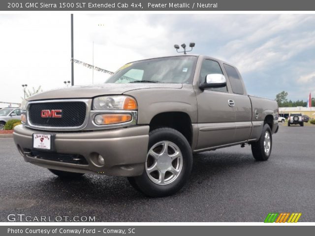 2001 GMC Sierra 1500 SLT Extended Cab 4x4 in Pewter Metallic