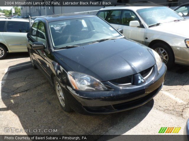 2004 Mitsubishi Lancer OZ Rally in Labrador Black Pearl