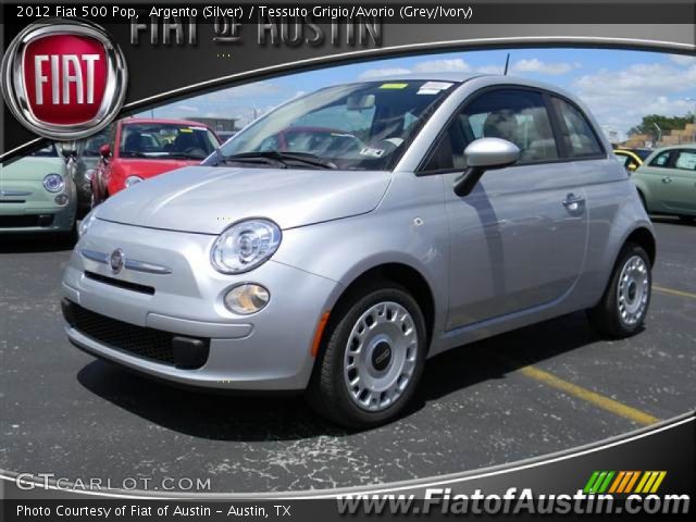 2012 Fiat 500 Pop in Argento (Silver)