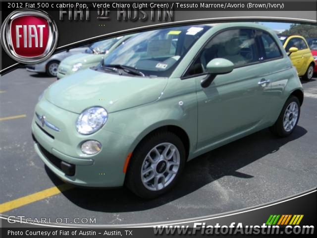 2012 Fiat 500 c cabrio Pop in Verde Chiaro (Light Green)