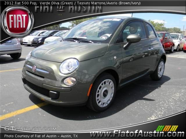2012 Fiat 500 Pop in Verde Oliva (Green)