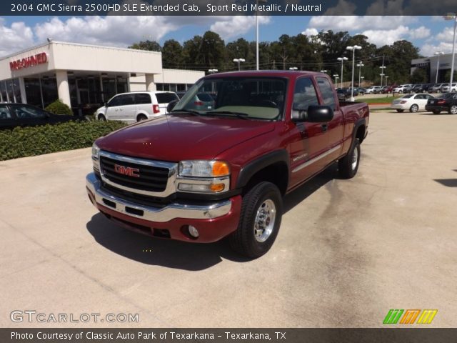 2004 GMC Sierra 2500HD SLE Extended Cab in Sport Red Metallic