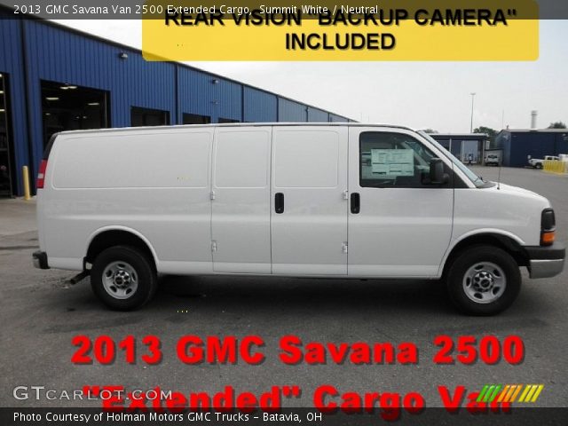 2013 GMC Savana Van 2500 Extended Cargo in Summit White