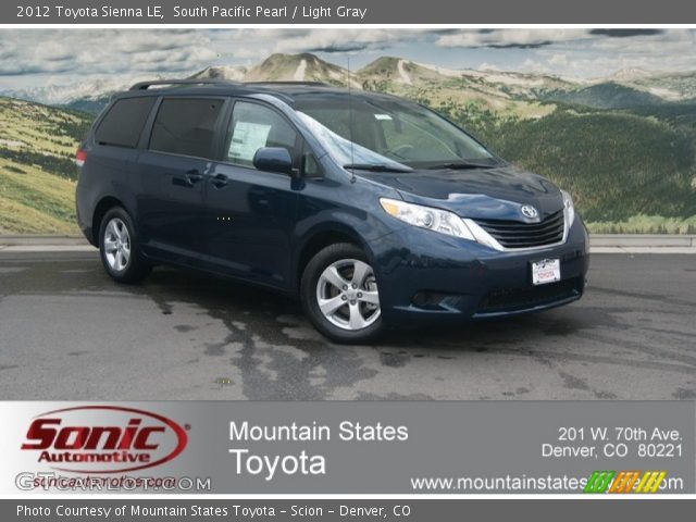 2012 Toyota Sienna LE in South Pacific Pearl