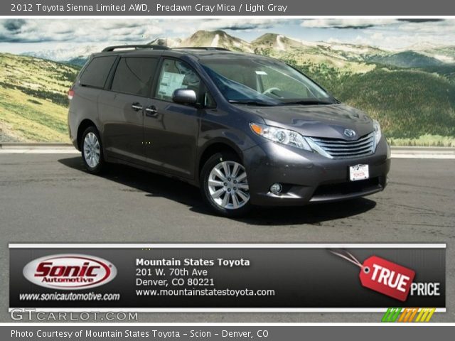 2012 Toyota Sienna Limited AWD in Predawn Gray Mica
