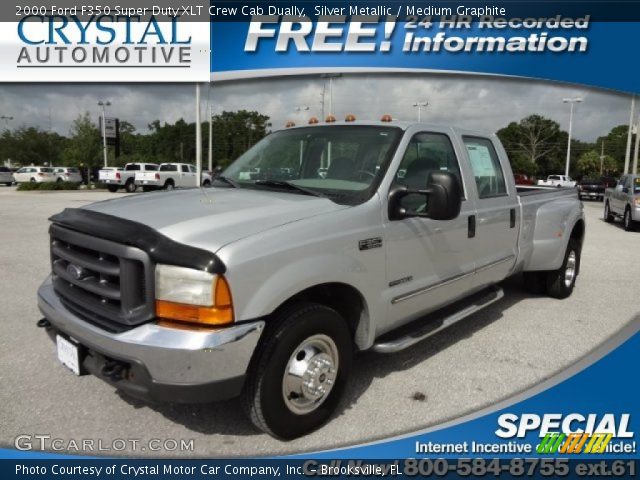 2000 Ford F350 Super Duty XLT Crew Cab Dually in Silver Metallic