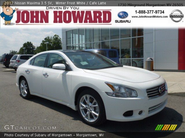2012 Nissan Maxima 3.5 SV in Winter Frost White