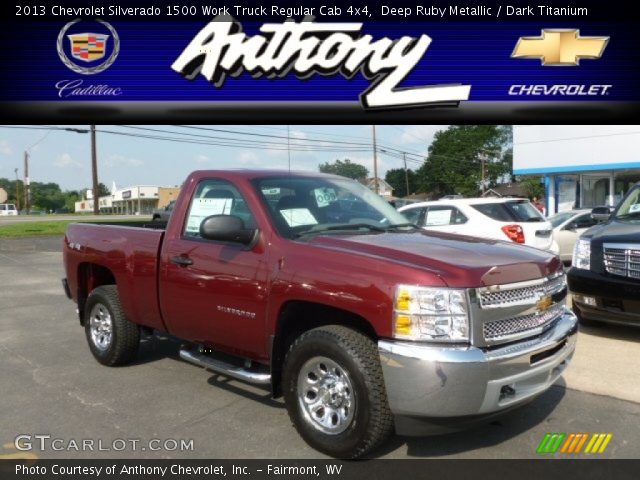 2013 Chevrolet Silverado 1500 Work Truck Regular Cab 4x4 in Deep Ruby Metallic