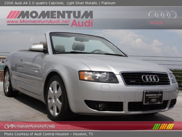2006 Audi A4 3.0 quattro Cabriolet in Light Silver Metallic