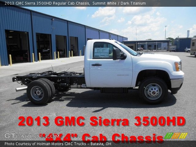 2013 GMC Sierra 3500HD Regular Cab Chassis in Summit White