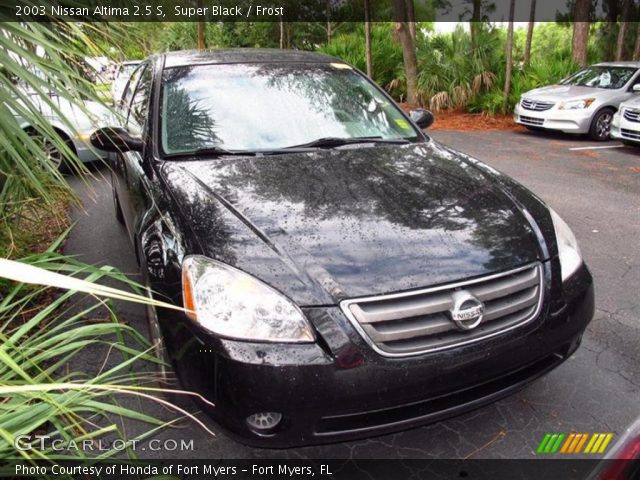 2003 Nissan Altima 2.5 S in Super Black