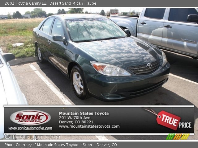 2002 Toyota Camry LE in Desert Sand Mica
