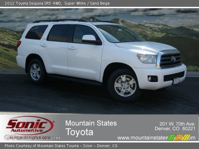 2012 Toyota Sequoia SR5 4WD in Super White