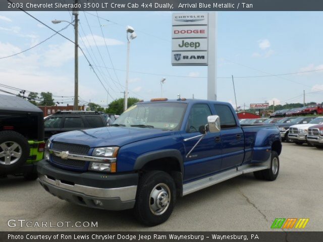 2003 Chevrolet Silverado 3500 LT Crew Cab 4x4 Dually in Arrival Blue Metallic