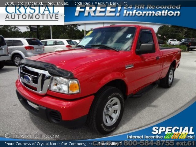 2008 Ford Ranger XLT Regular Cab in Torch Red