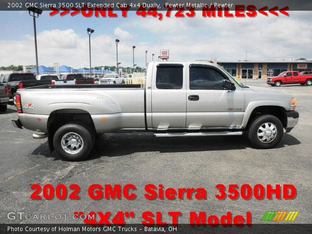 2002 GMC Sierra 3500 SLT Extended Cab 4x4 Dually in Pewter Metallic